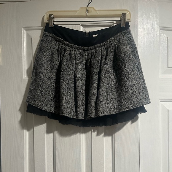 Tommy • Wool Pleated Skirt • Black & Grey/White • 0 - Picture 1 of 5